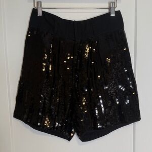 See by Chloe Black Sequin‎ high rise Shorts - Size 4